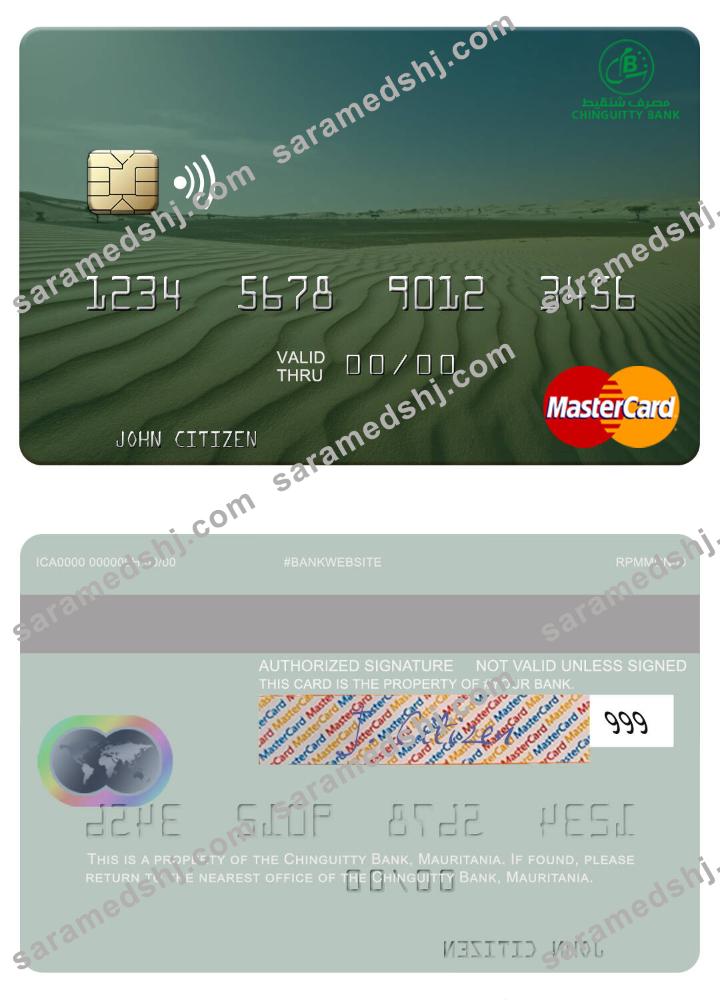 Mauritania Chinguitty Bank mastercard
